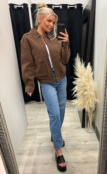 Sidney suede jacket 9208 - coffee