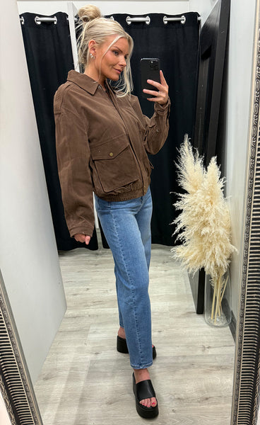 Sidney suede jacket 9208 - coffee