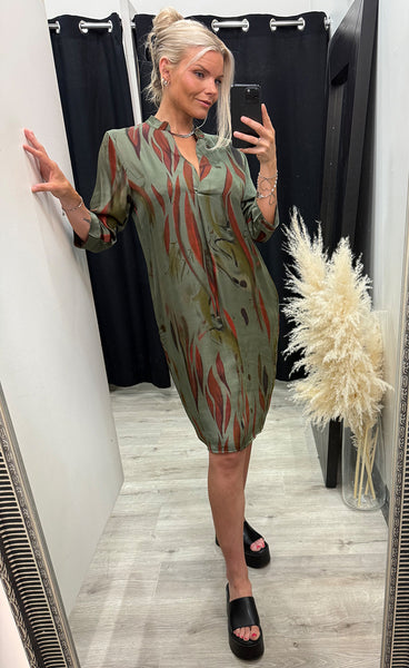 Cilje tunic dress - army mix