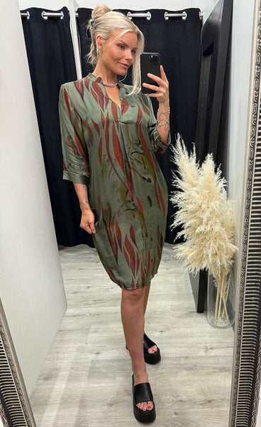 Cilje tunic dress - army mix