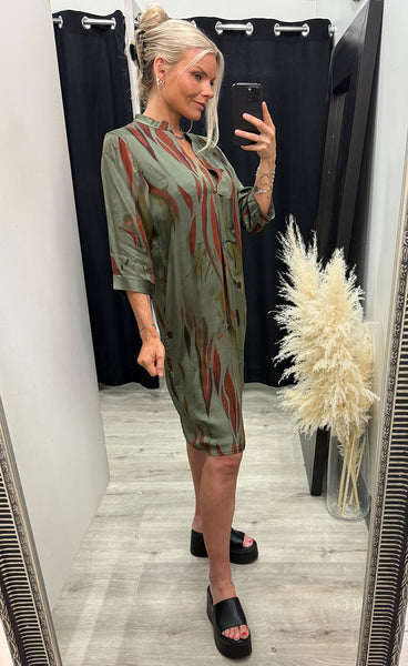 Cilje tunic dress - army mix