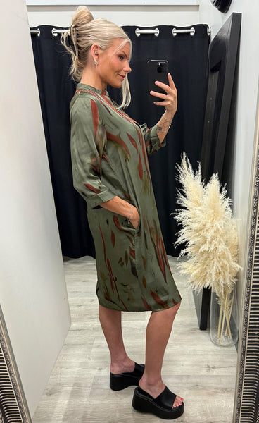 Cilje tunic dress - army mix