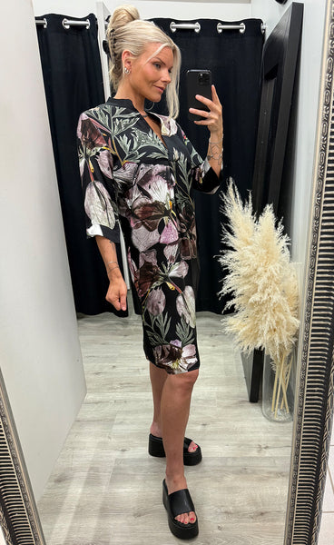 Cilje tunic dress - burgundy mix