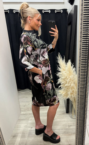 Cilje tunic dress - burgundy mix