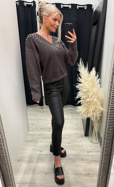 Eugenia blouse knit - brown mix