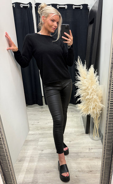 FREEQUENT Dodo dottie pullover - black