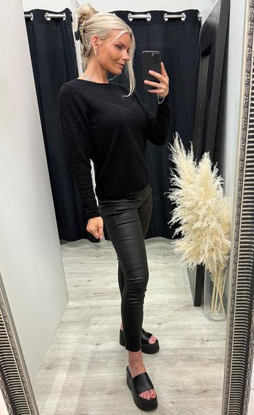 FREEQUENT Dodo dottie pullover - black