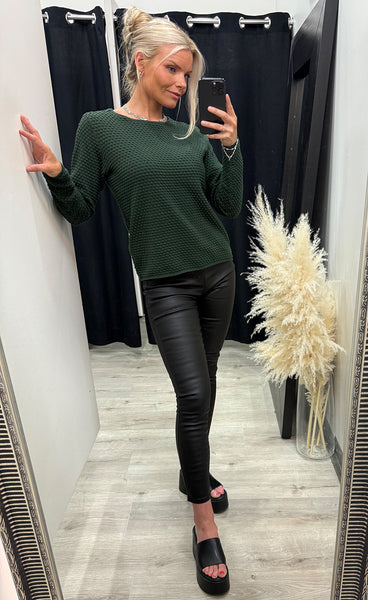 FREEQUENT Dodo dottie pullover - deep forest