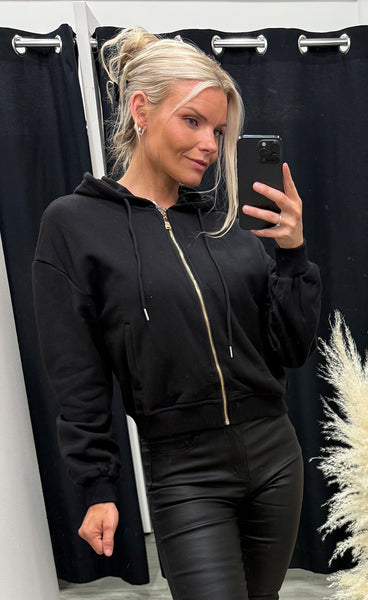 Crop hettupeysa 9887 - black