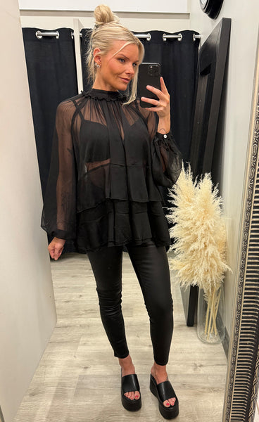 Siffon blouse 8696 - black