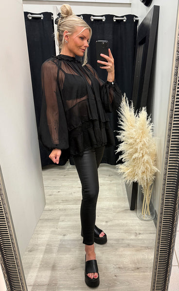 Siffon blouse 8696 - black