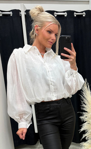 Glitter blouse 6708 - white