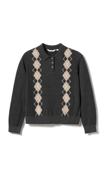 N-maxine knit - dasha grey check