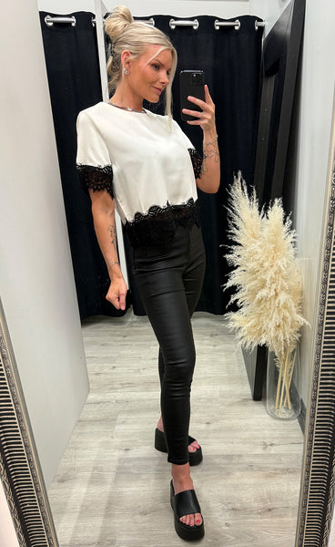 Satin blouse 5596 - beige