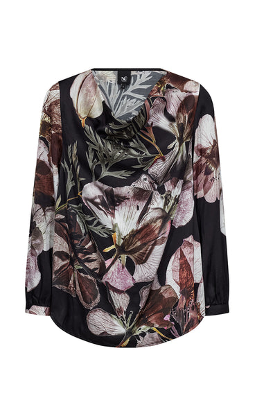 Elena shirt - burgundy mix
