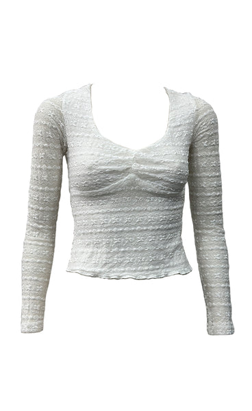 Lace top 6687 - white