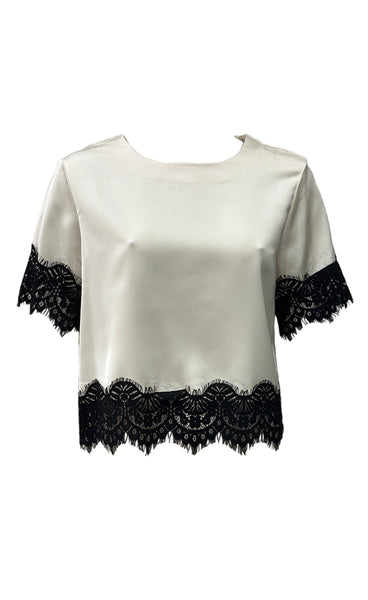Satin blouse 5596 - beige
