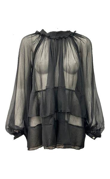 Siffon blouse 8696 - black