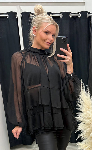 Siffon blouse 8696 - black