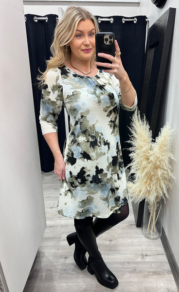 Seen dress 14 - watercolour bloom ice
