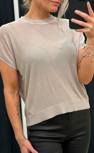 Nusparkle pullover - silver mink