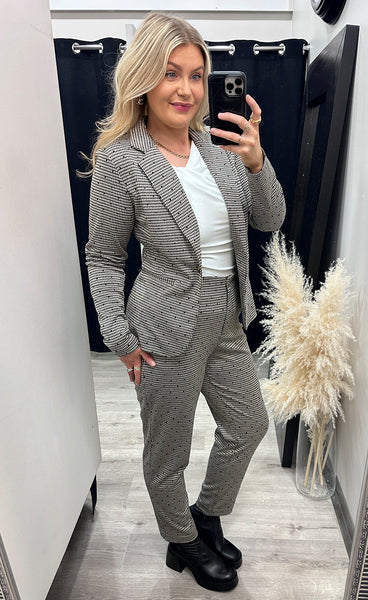 Kate checkit blazer - small check/flock dot