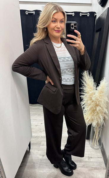 Kate long blazer 4 - chocolate