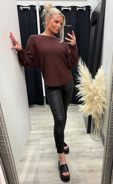 Eretta pullover 3 - rum raisin melange