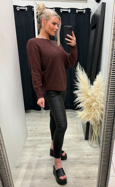 Eretta pullover 3 - rum raisin melange