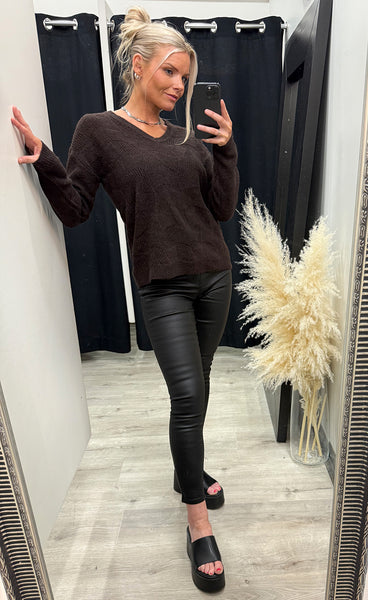 Dagmar pullover - espresso melange