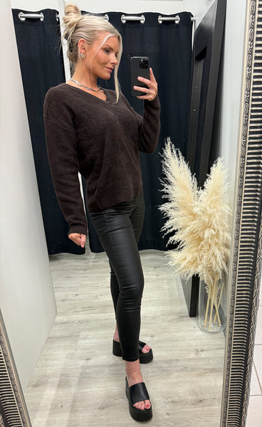 Dagmar pullover - espresso melange