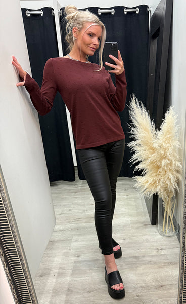 Karianne pullover 1 - rum raisin