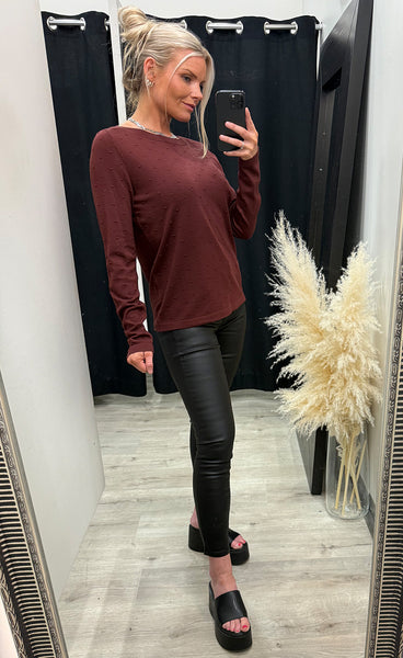Karianne pullover 1 - rum raisin