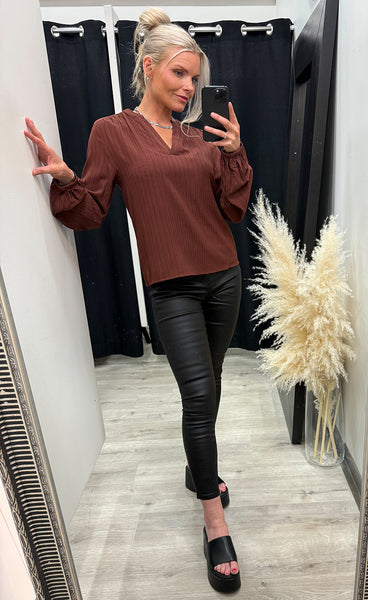 Paulana blouse 1 - rum raisin