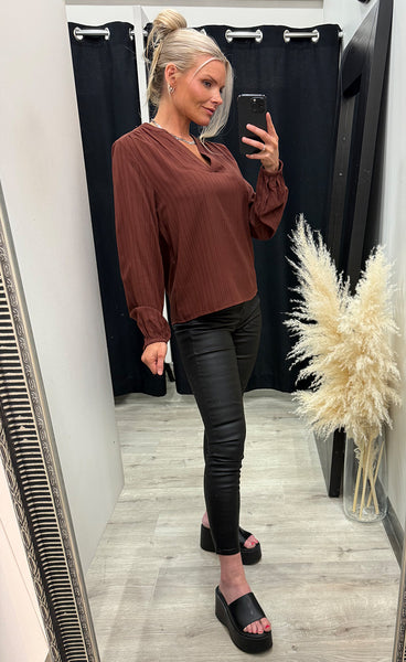 Paulana blouse 1 - rum raisin