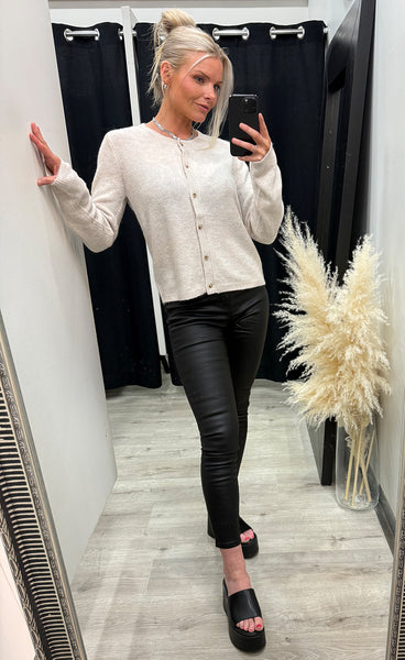 Ellis cardigan 2 - oatmeal melange
