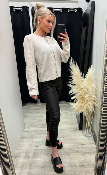 Ellis cardigan 2 - oatmeal melange