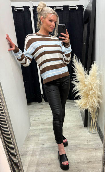 Melani pullover 18 - rain drum stripe