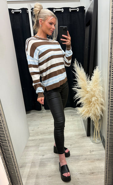 Melani pullover 18 - rain drum stripe