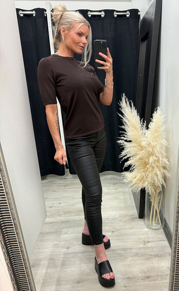Luls o-neck shortsleeve - chocolate torte
