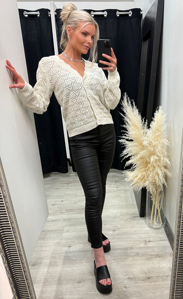 Noppa cardigan - birch melange