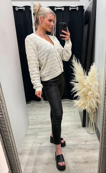 Noppa cardigan - birch melange