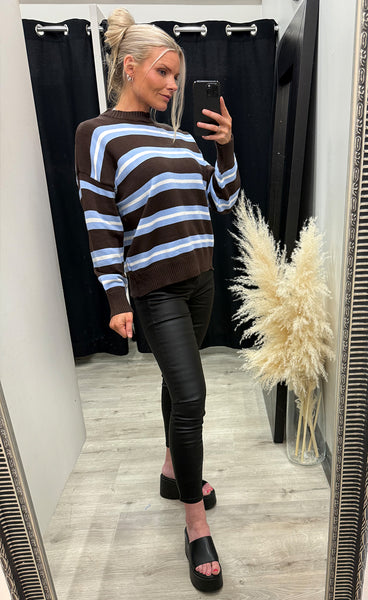 Rebecca pullover 25906 - brown/blue