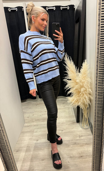 Rebecca pullover 25906 - blue/brown