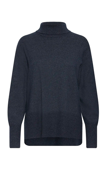 Steffi turtleneck pullover - dark sapphire melange