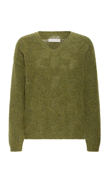 Dagmar pullover - olive melange