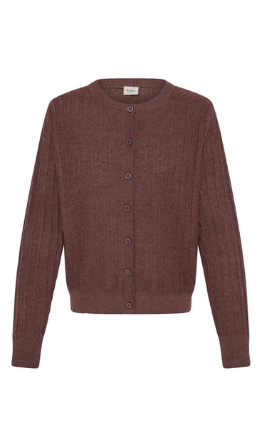 Vanessa cardigan 1 - rum raisin melange