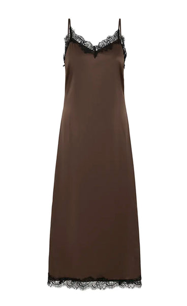 Lippy slip dress - java brown