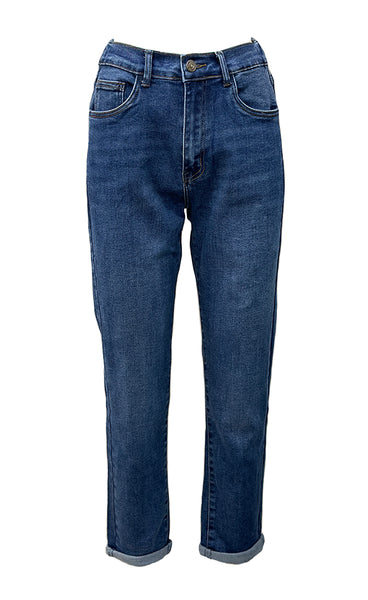 Teygju gallabuxur 2153-2-L - MOM FIT