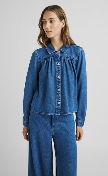 MSCH Ago rue shirt - mid blue wash